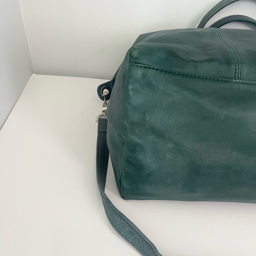 Longchamp Dark Green Leather Shoulder Bag - Picture 7 of 14